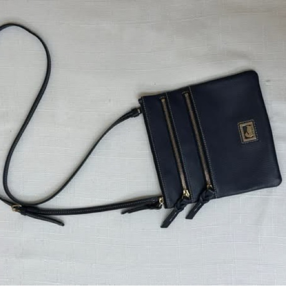 Dooney & Bourke Black Crossbody Bag with Gold Accents - Picture 2 of 2